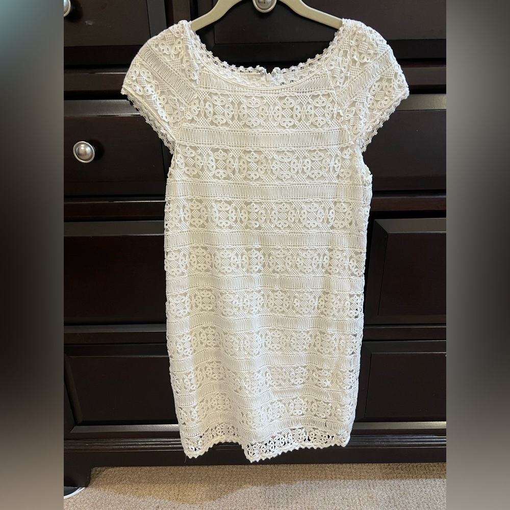 French Connection White Lace Dress